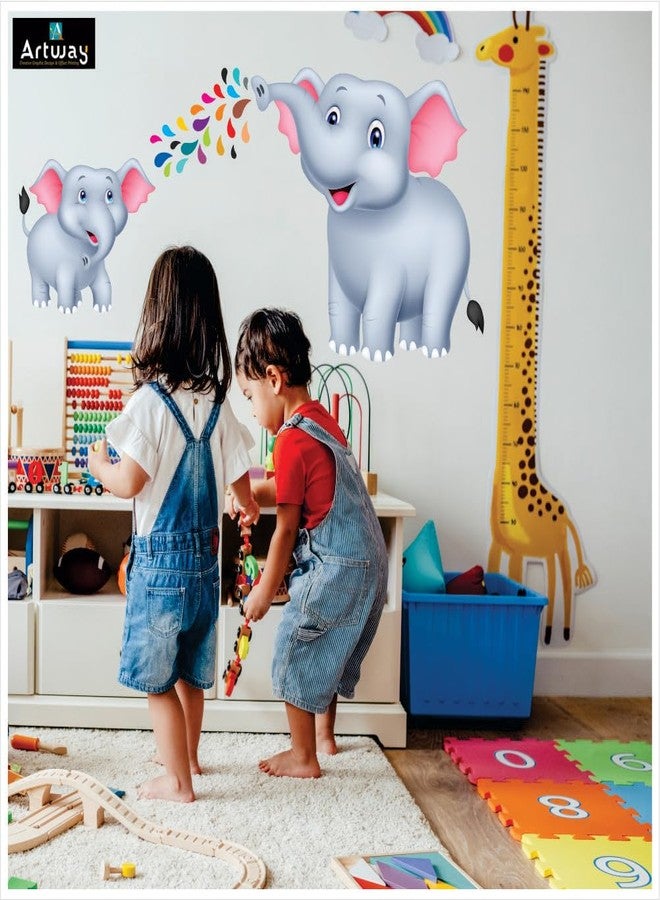 آرت واي ملصق حائط ثلاثي الأبعاد على شكل فيل من Artway Home Decor لغرفة معيشة الأطفال (فينيل، متعدد الألوان، 62 × 45 سم)... - Image 4